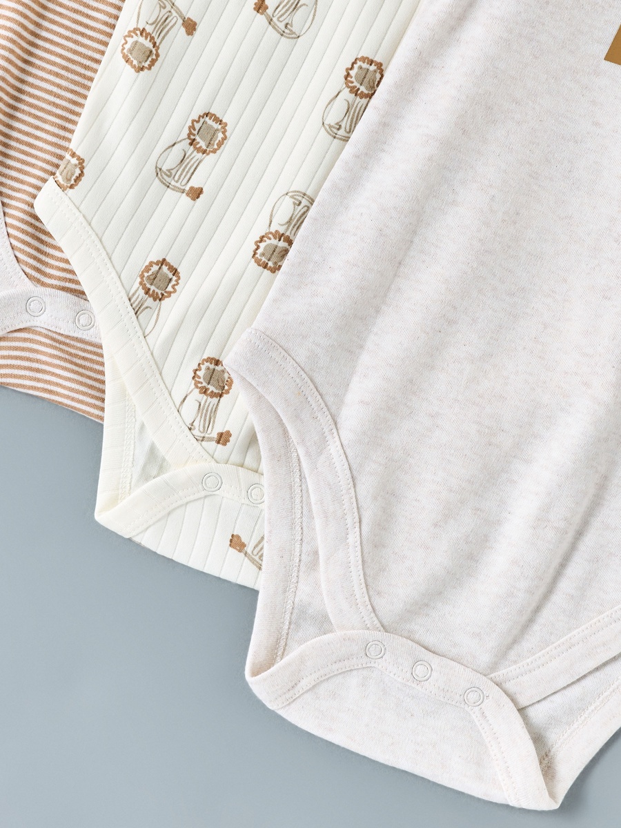 Pack of 3 - Printed Cotton Bodysuit