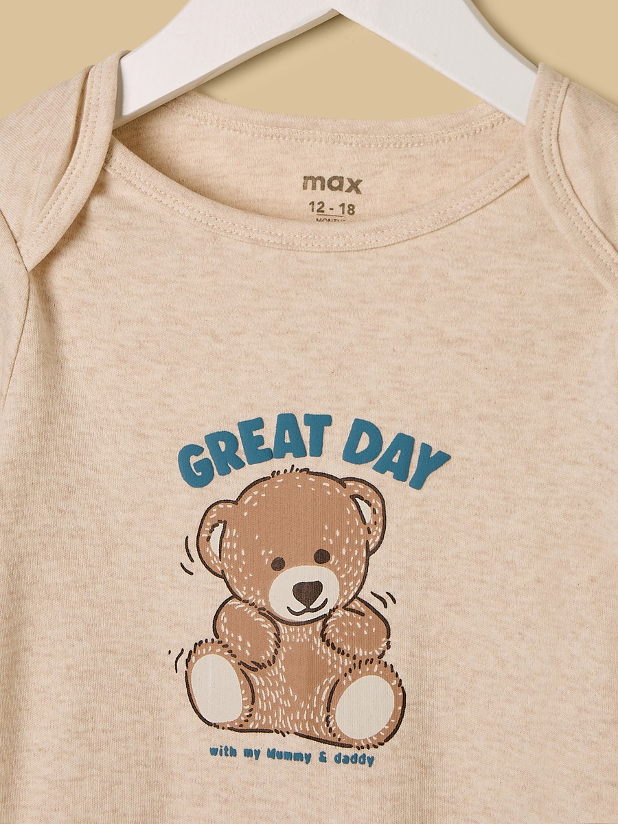 Pack of 3 - Bear Print Cotton Bodysuit