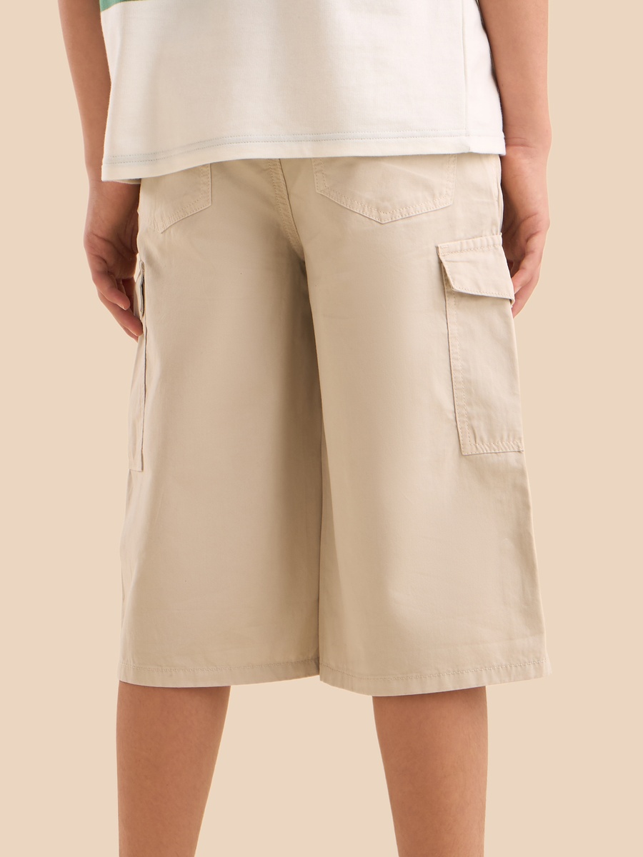 Plain Cotton Cargo Shorts