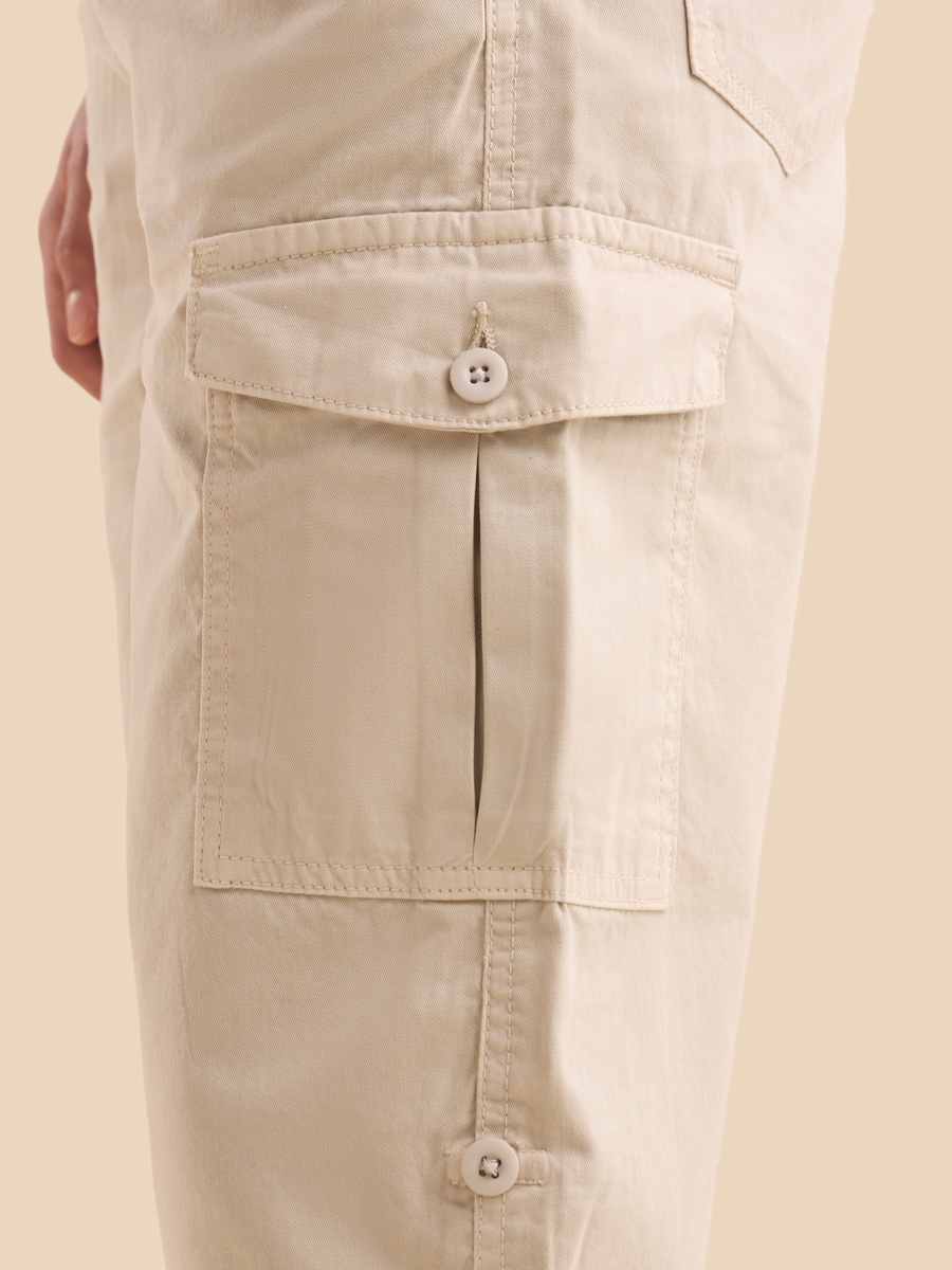 Plain Cotton Cargo Shorts