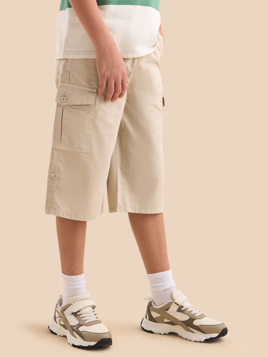 Plain Cotton Cargo Shorts