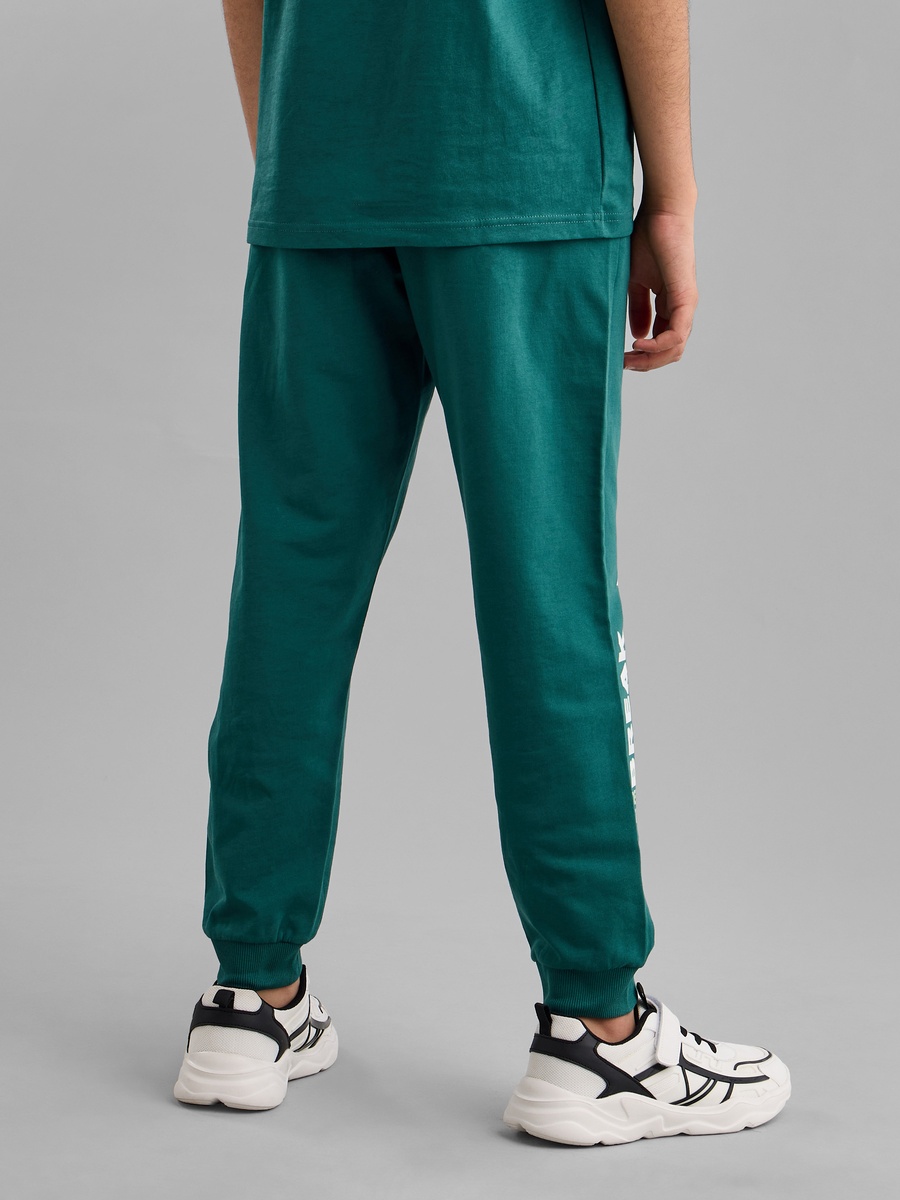 Slogan Print Cotton Joggers