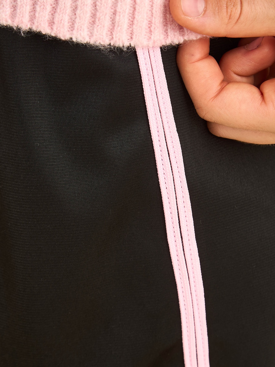 Wide Leg Pants with Star Tape Detail