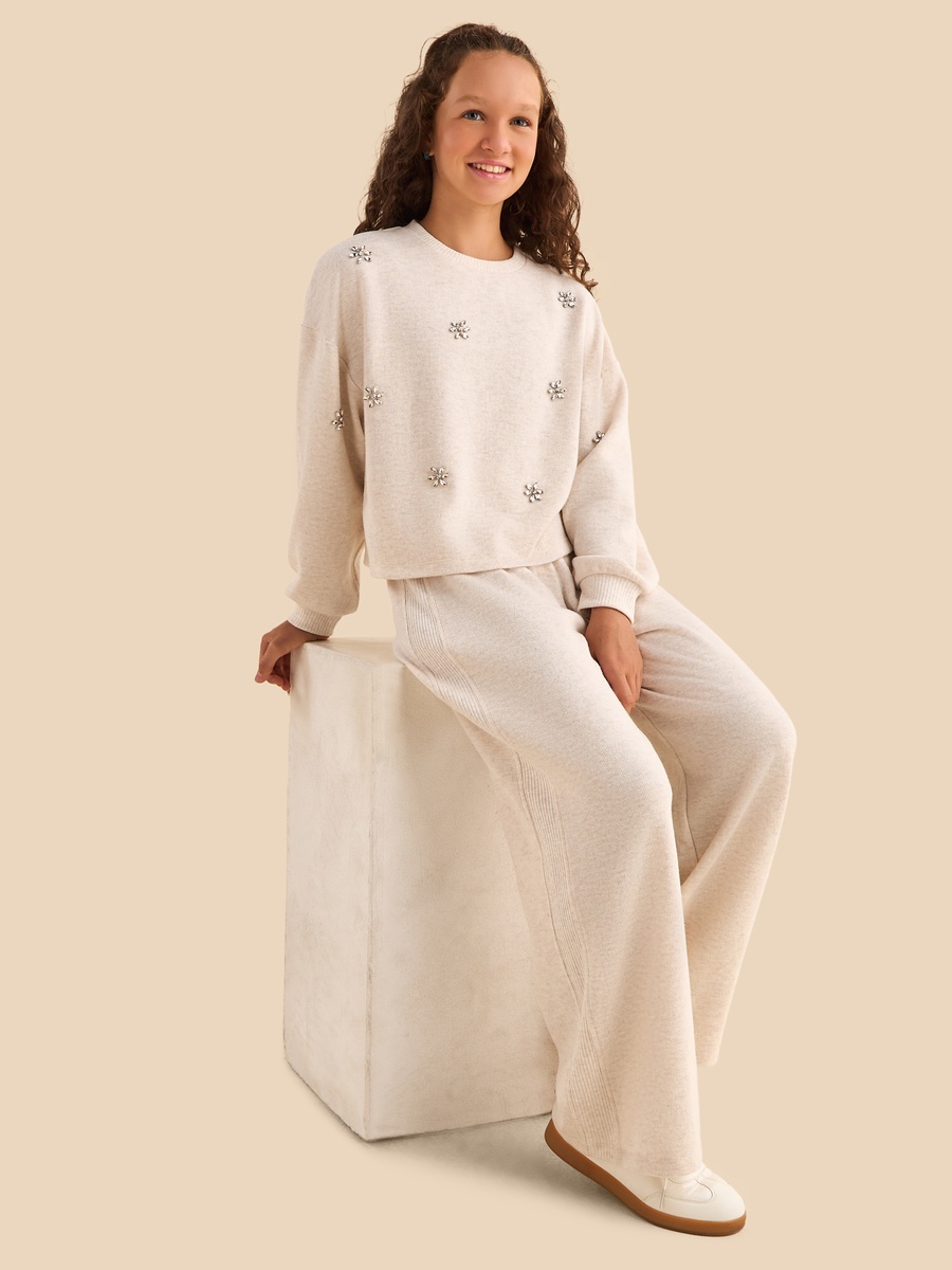 Ribbed Wide Leg Pants