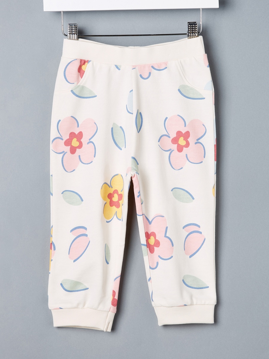 Floral Print Cotton Joggers