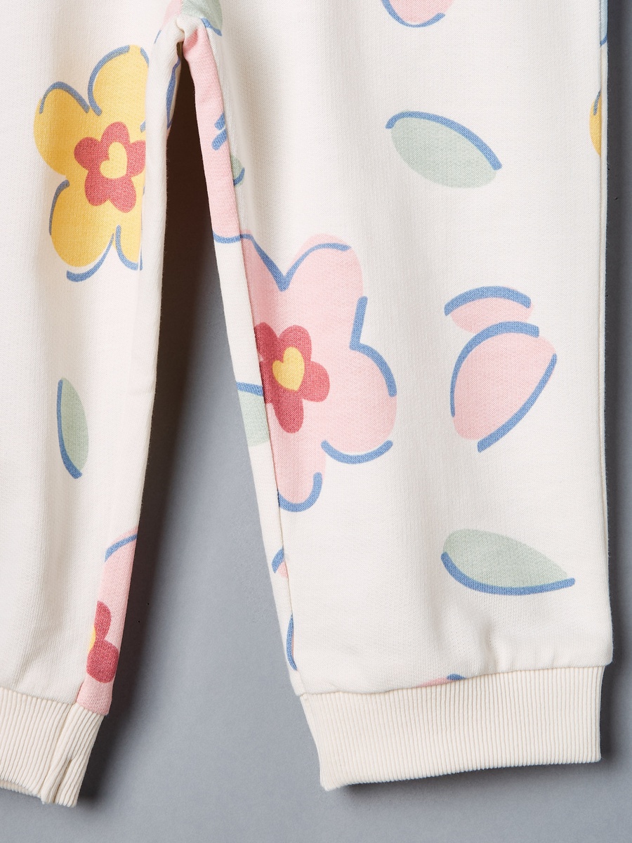 Floral Print Cotton Joggers