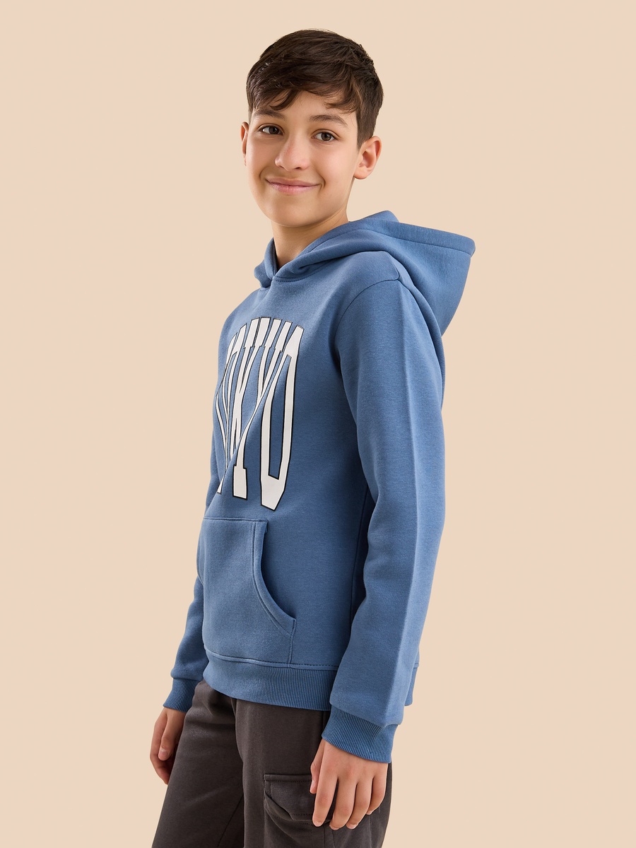 Tokyo Print Hooded Cotton Sweatshirt