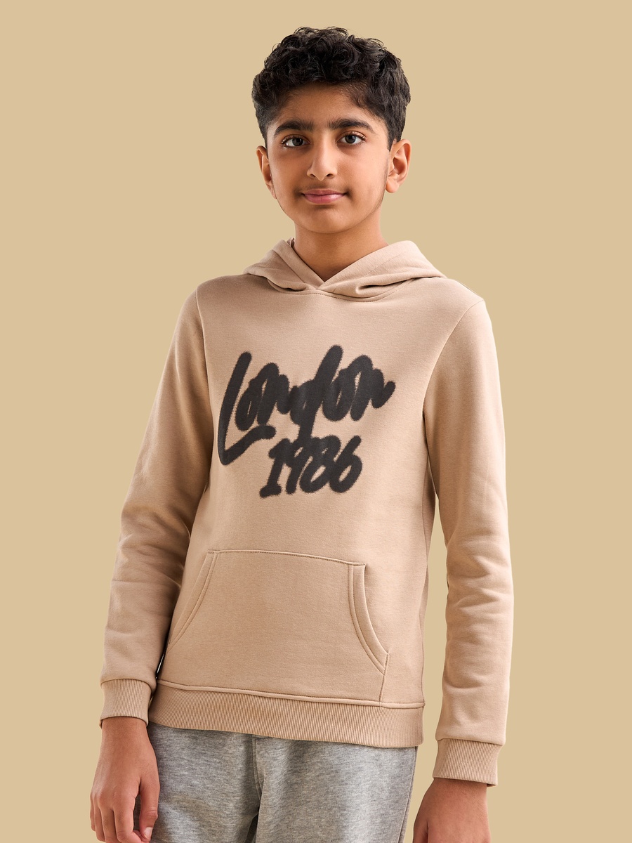 Graffiti Print Hooded Sweatshirt