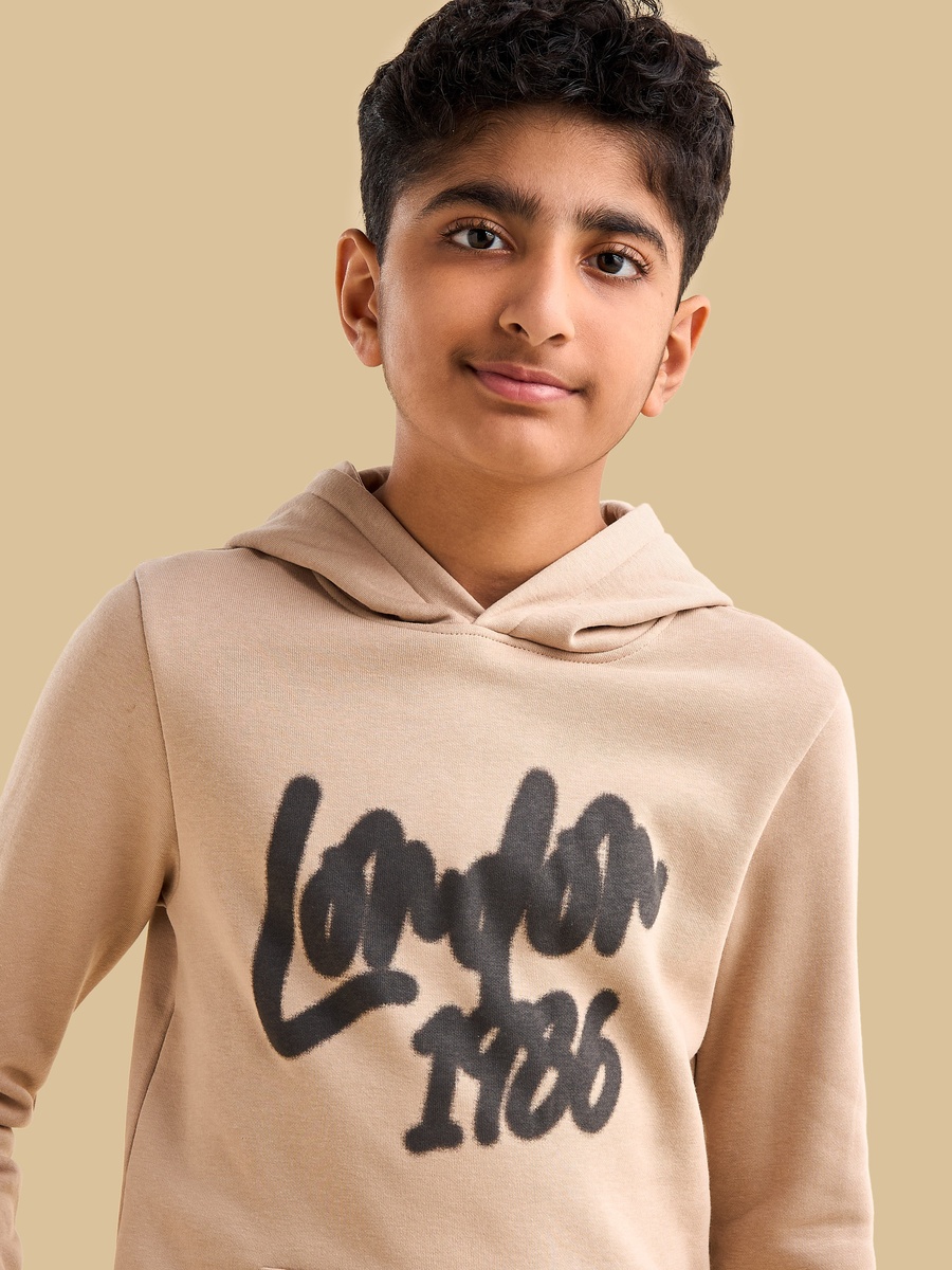 Graffiti Print Hooded Sweatshirt
