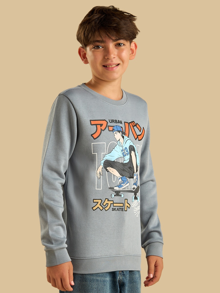 Anime Print Sweatshirt