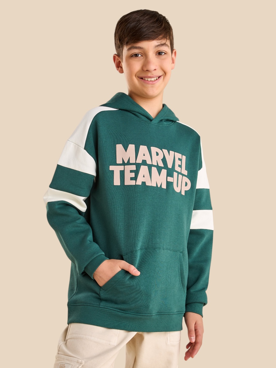 Marvel Team Print Hooded Sweatshirt