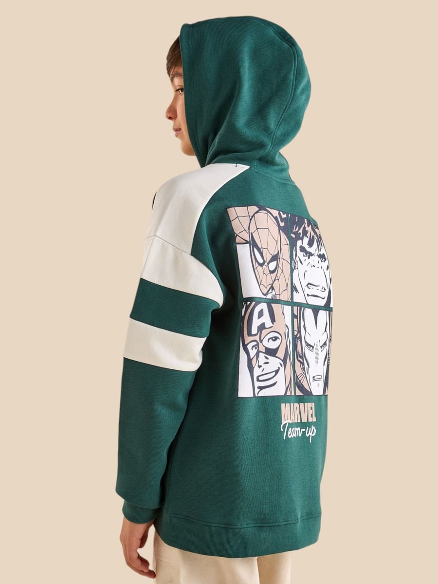 Marvel Team Print Hooded Sweatshirt