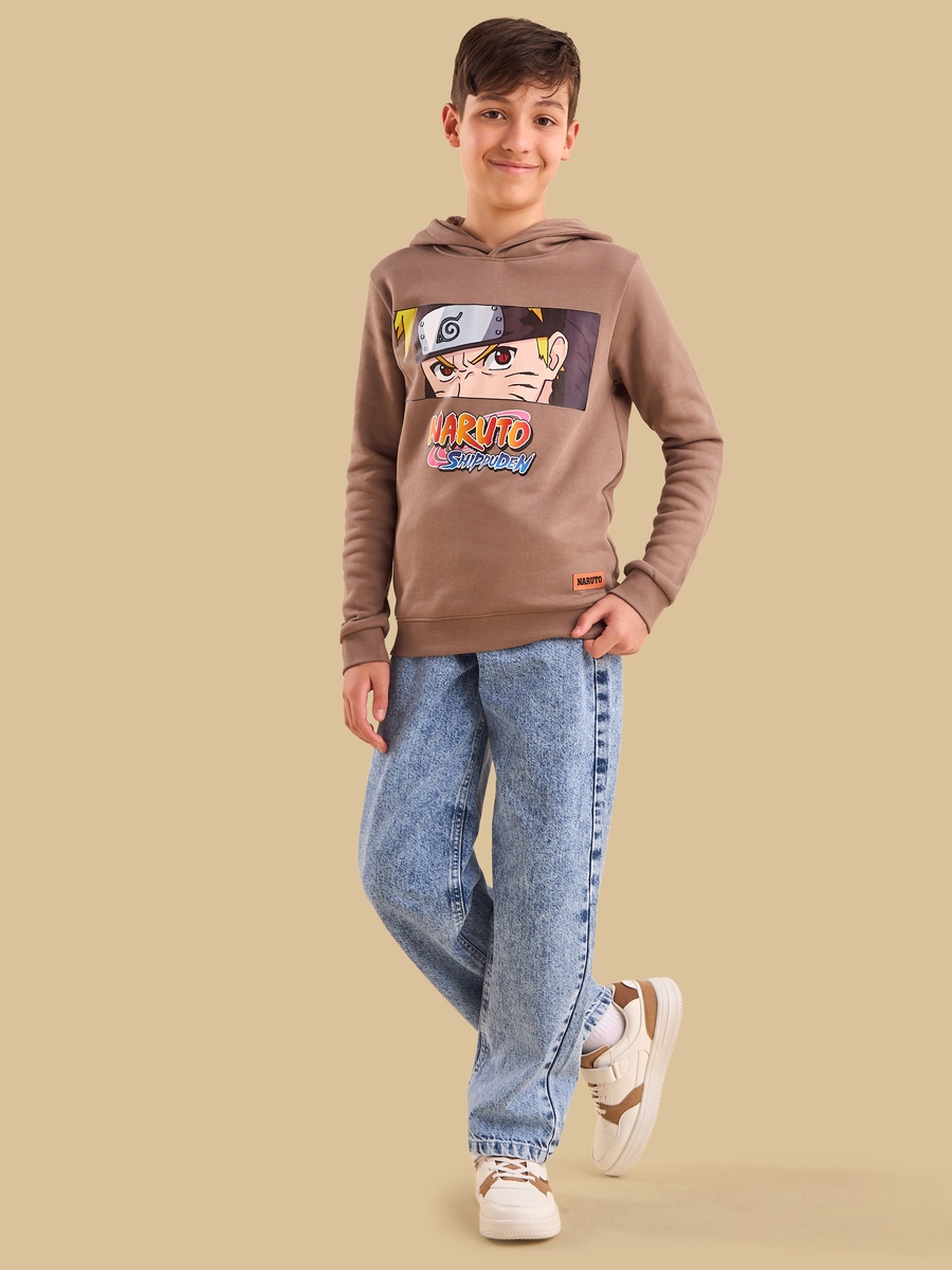 Naruto Print Hooded Sweatshirt