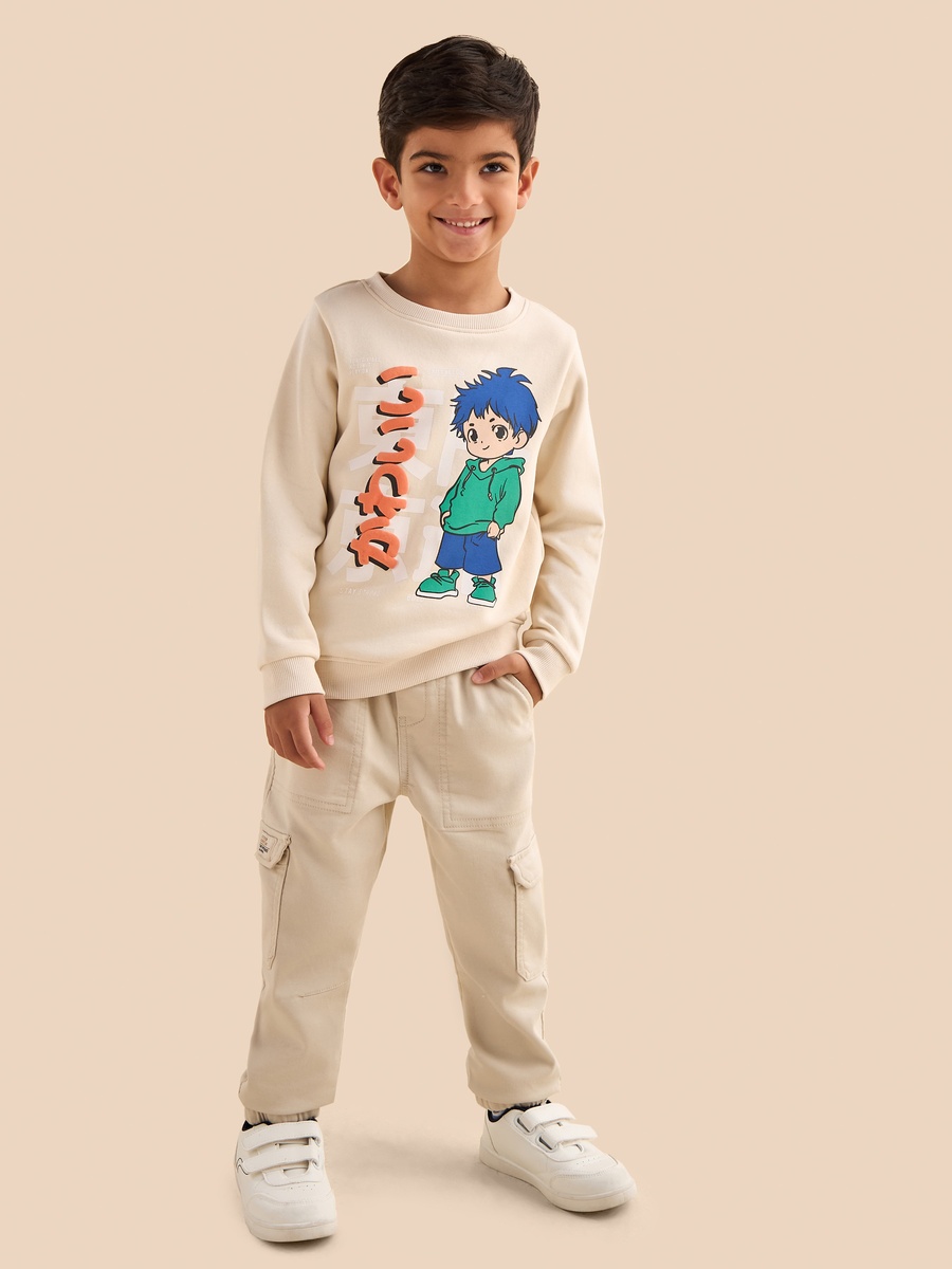 Japanese Anime Print Sweatshirt