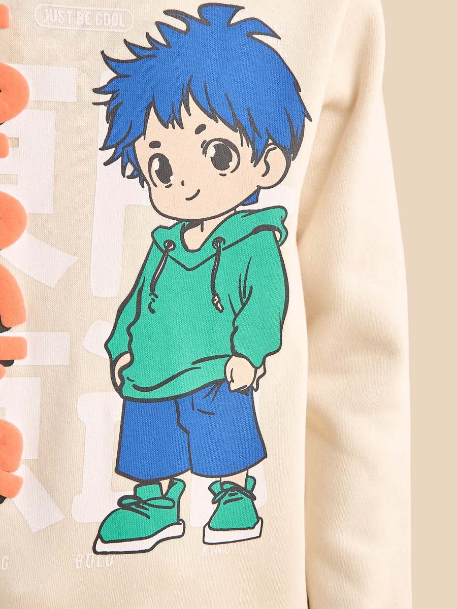 Japanese Anime Print Sweatshirt