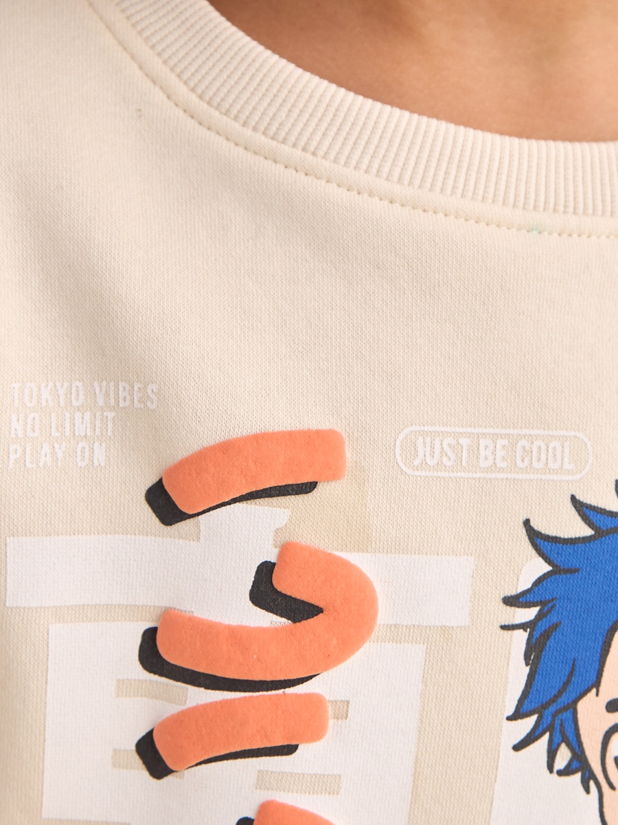 Japanese Anime Print Sweatshirt