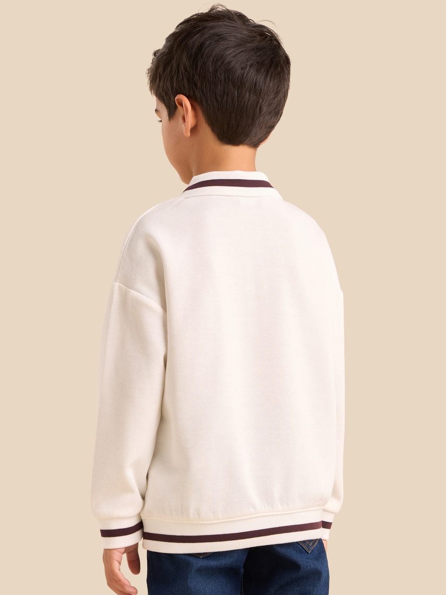 Printed Polo Sweater