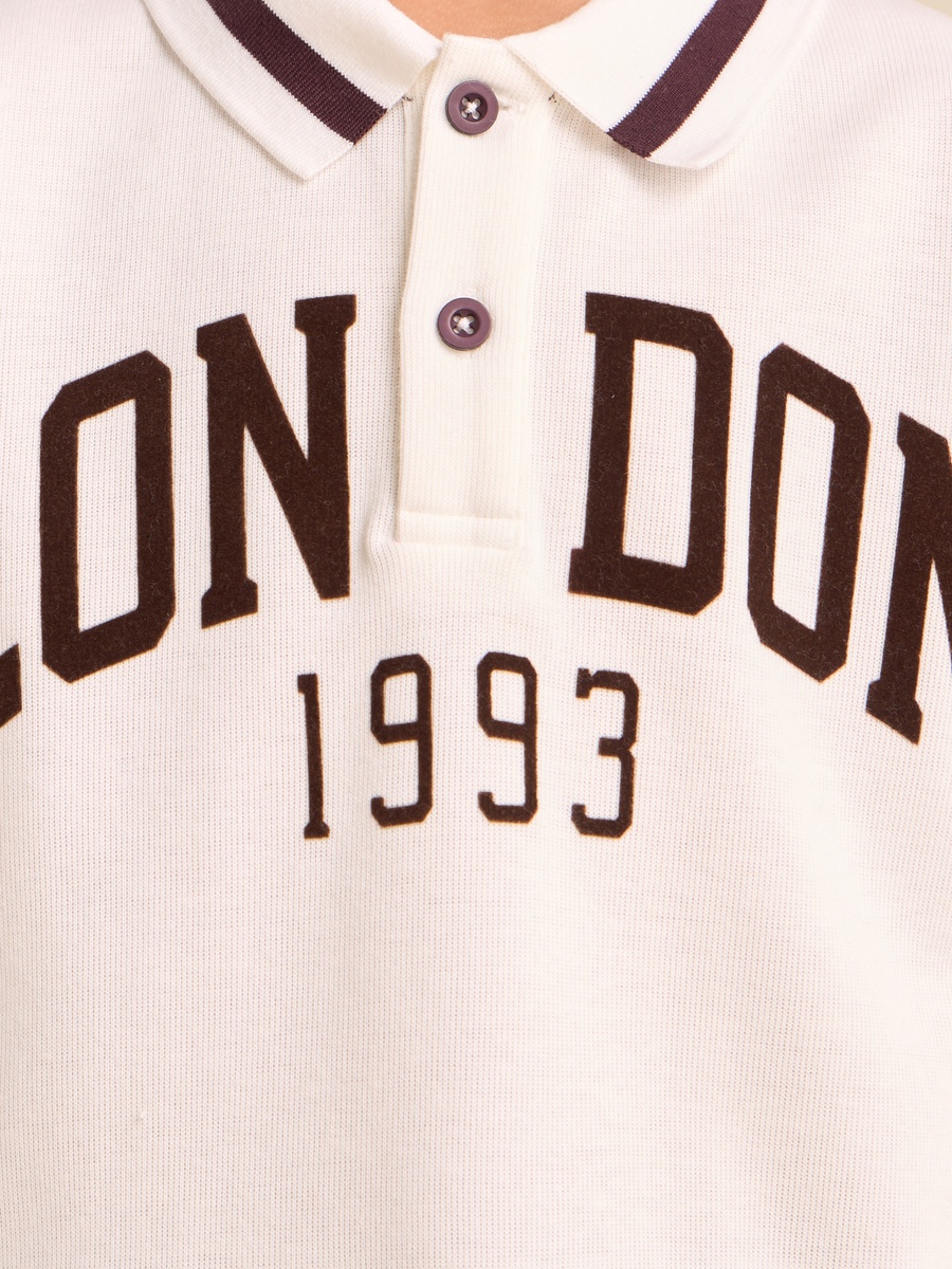 Printed Polo Sweater