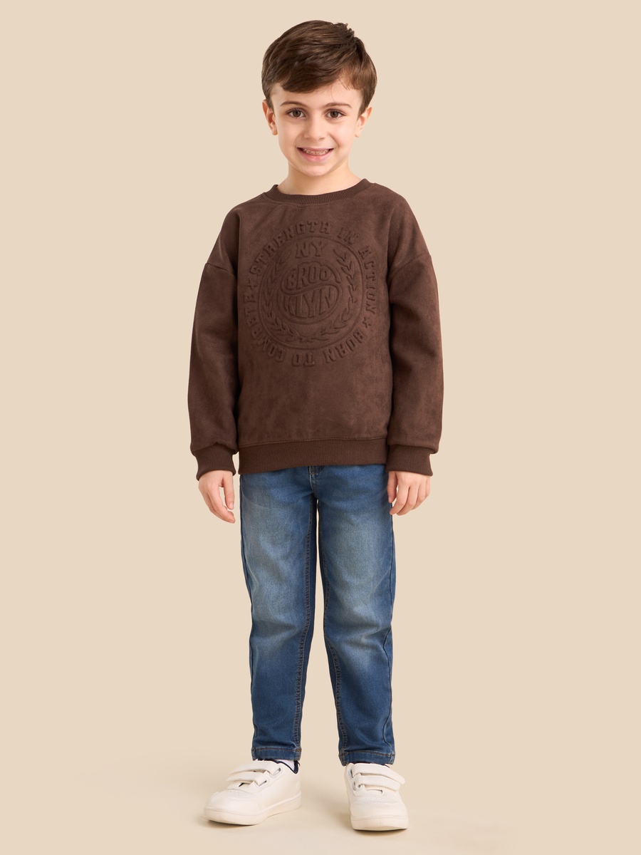 Embossed Print Sweatshirt