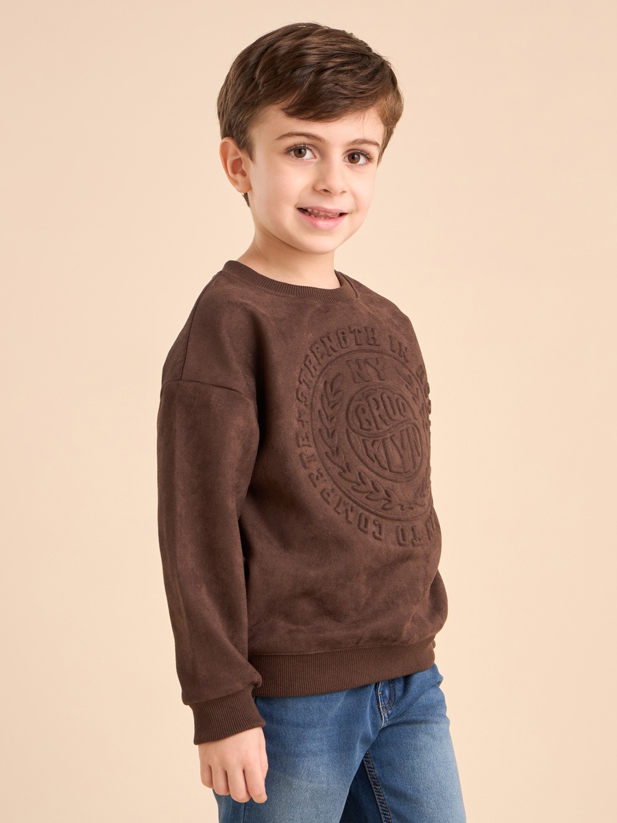 Embossed Print Sweatshirt