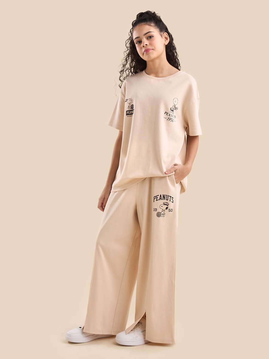Peanuts Print Oversized Terry Top