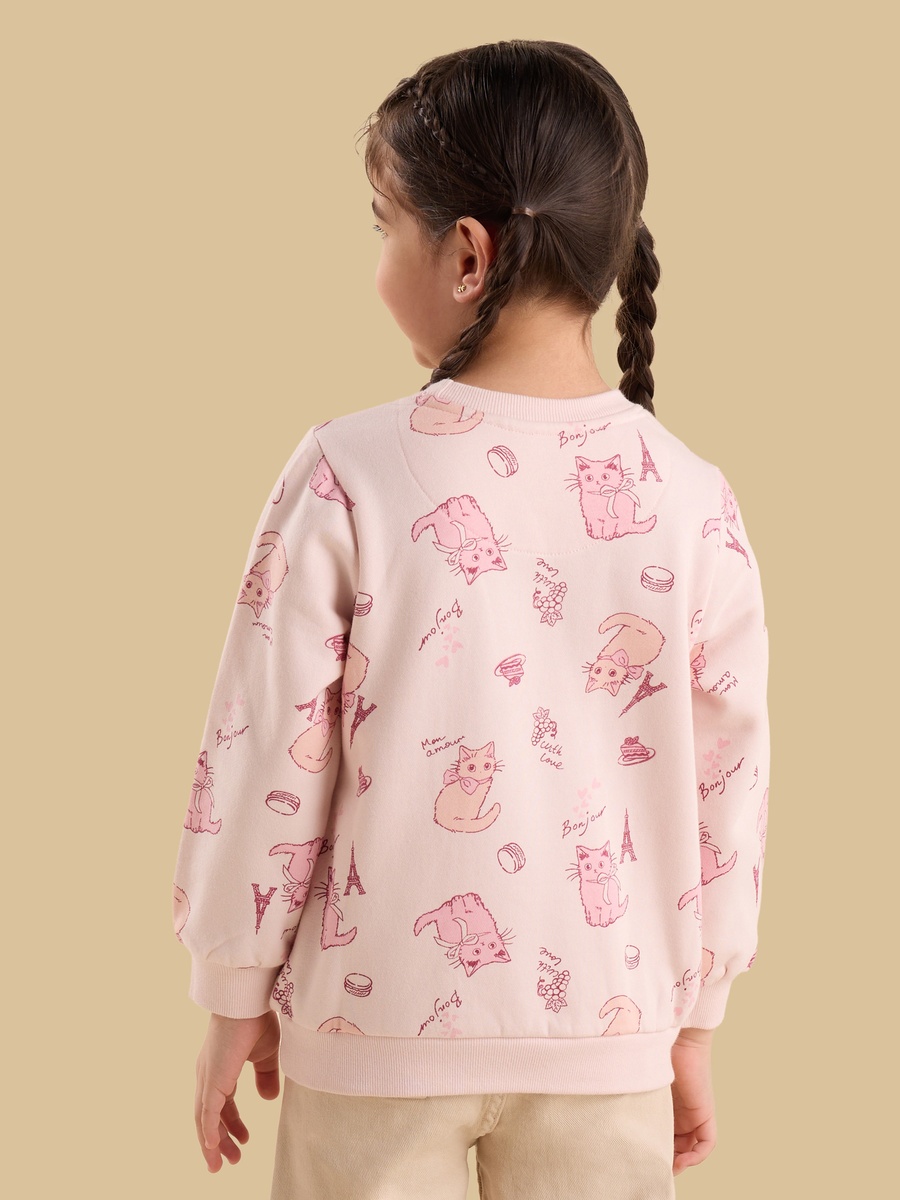 Cat Print Sweatshirt