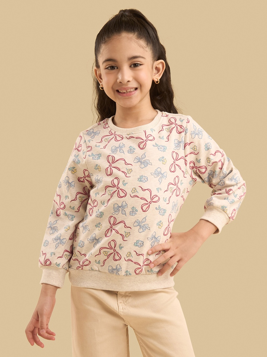 Bow Print Sweatshirt