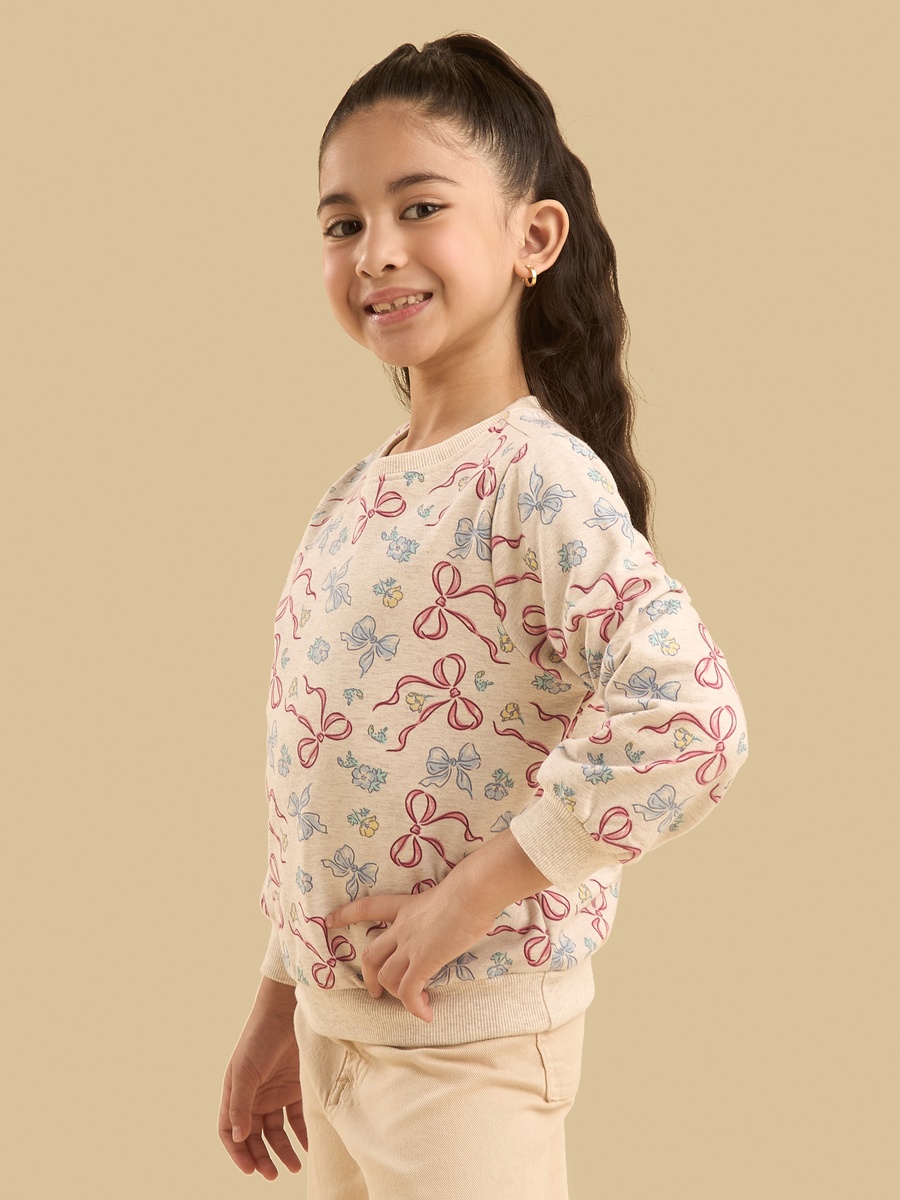 Bow Print Sweatshirt