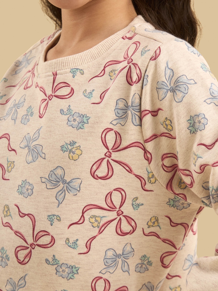 Bow Print Sweatshirt