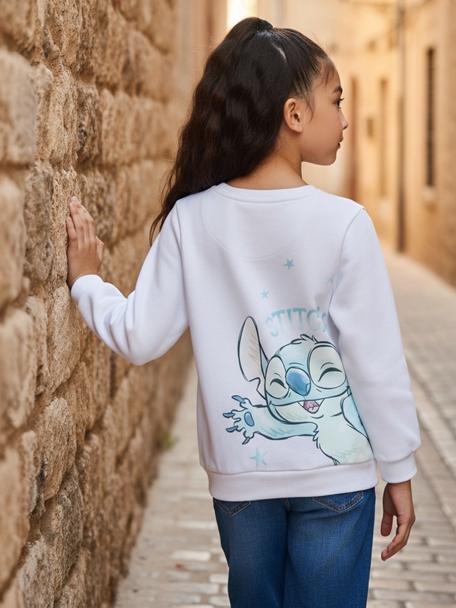 Stitch Graphic Print Sweatshirt