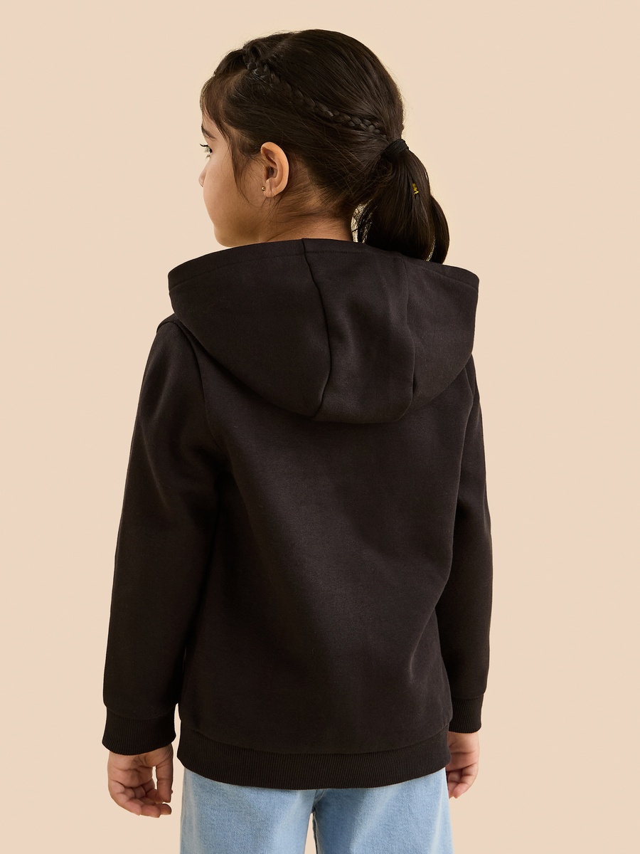 Bow Print Hooded Sweatshirt