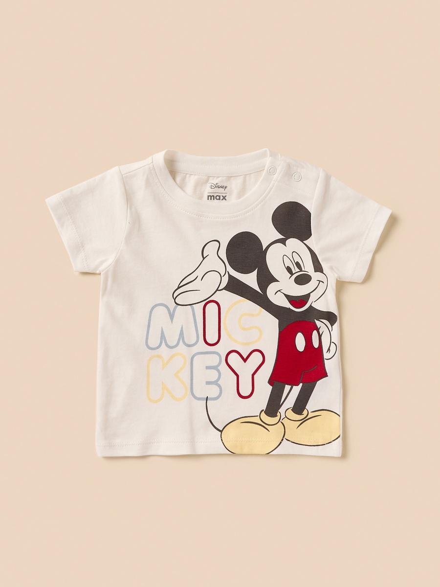 Mickey Mouse Print T-Shirt with Sweatshirt and Joggers