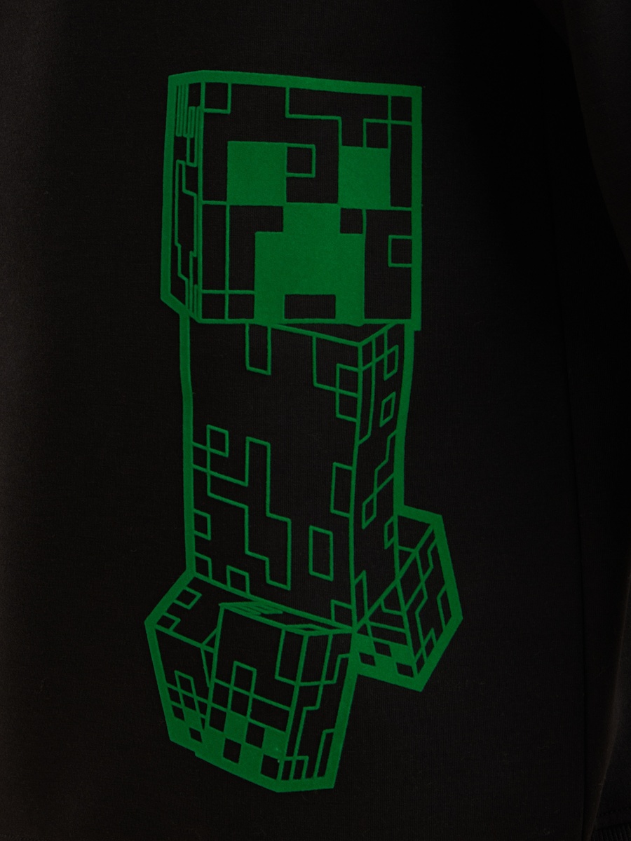 Minecraft Print High Neck Sweatshirt