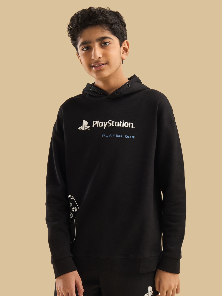 PlayStation Print Hooded Cotton Sweatshirt