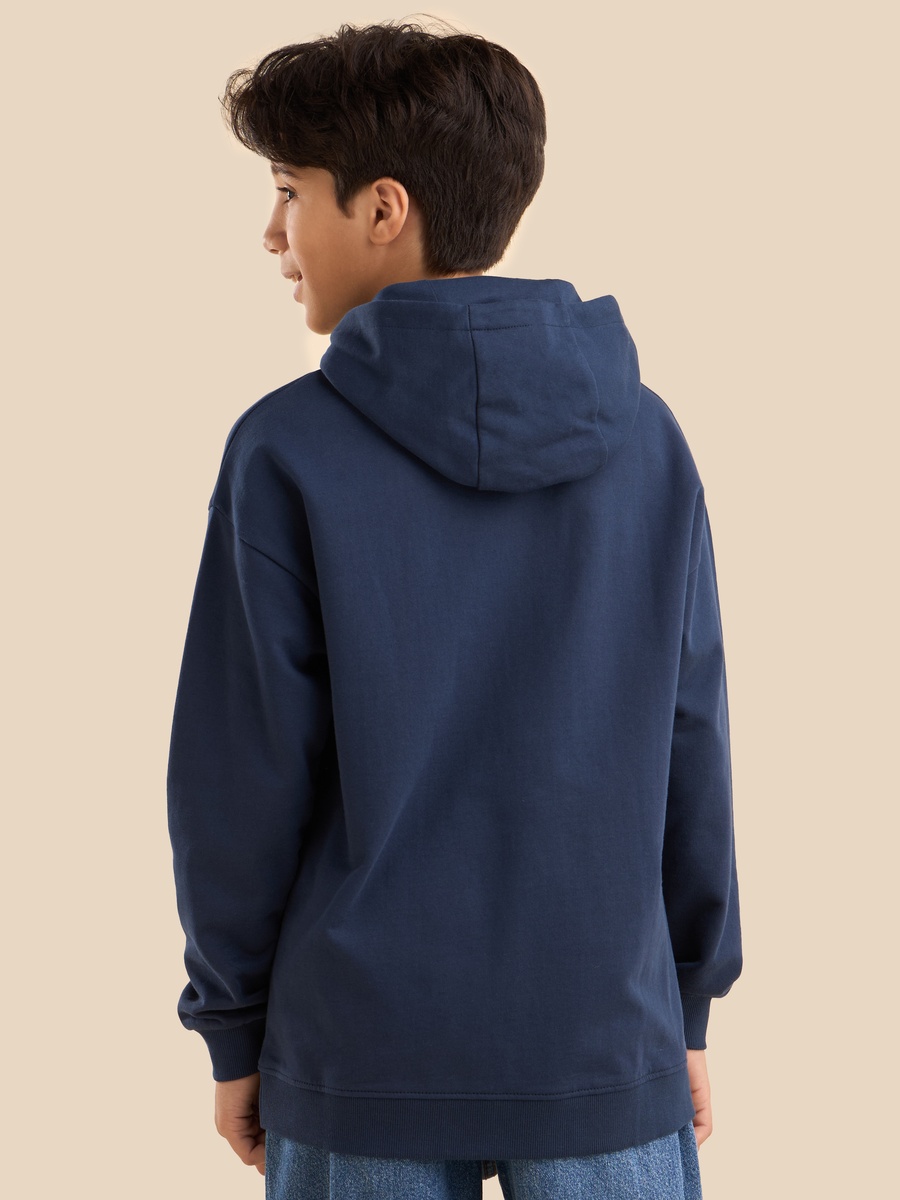 New England Patriots Print Hooded Sweatshirt