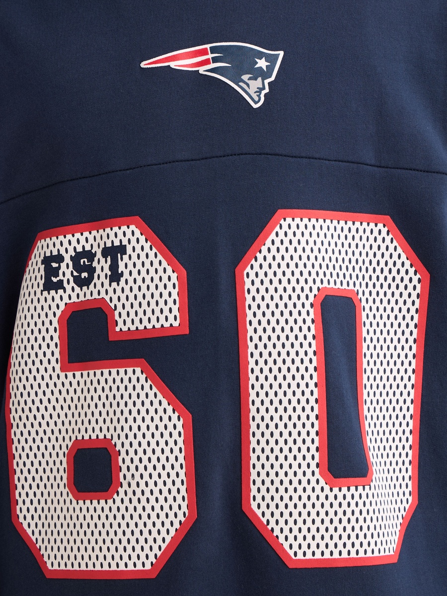 New England Patriots Print Hooded Sweatshirt