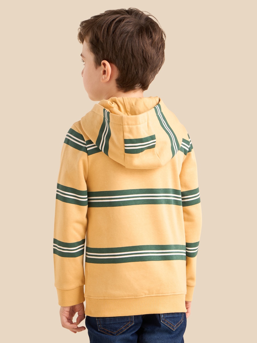 Striped Cotton Hoodie
