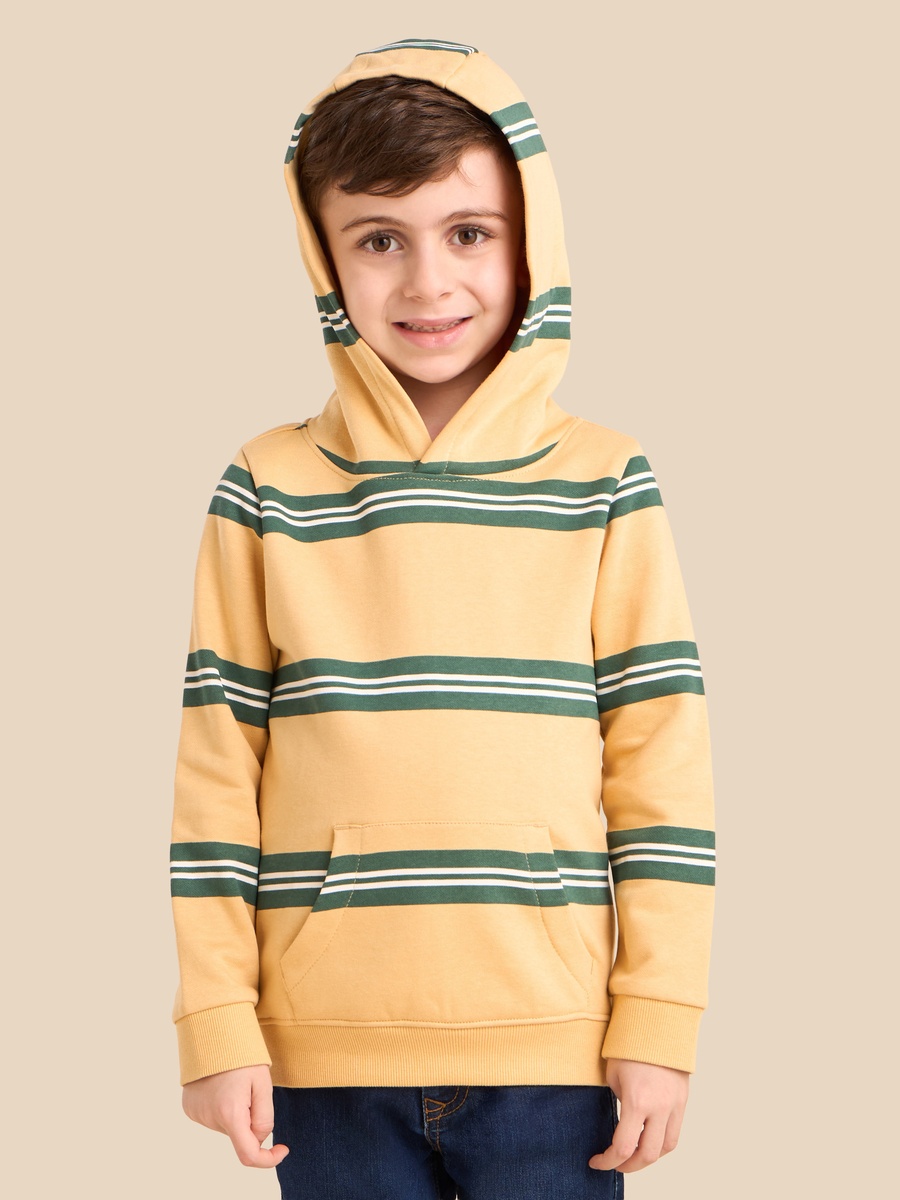 Striped Cotton Hoodie
