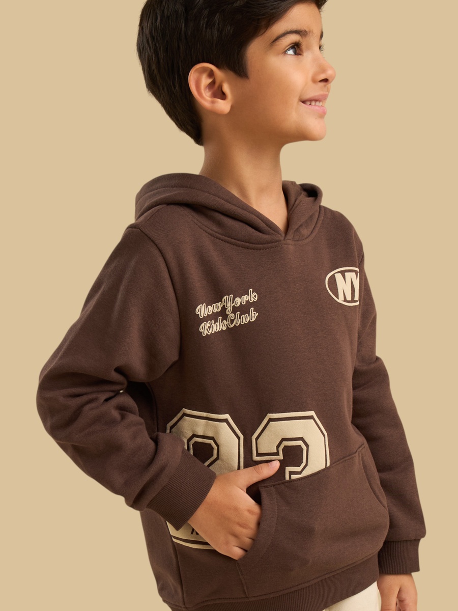 Varsity Applique Hooded Sweatshirt