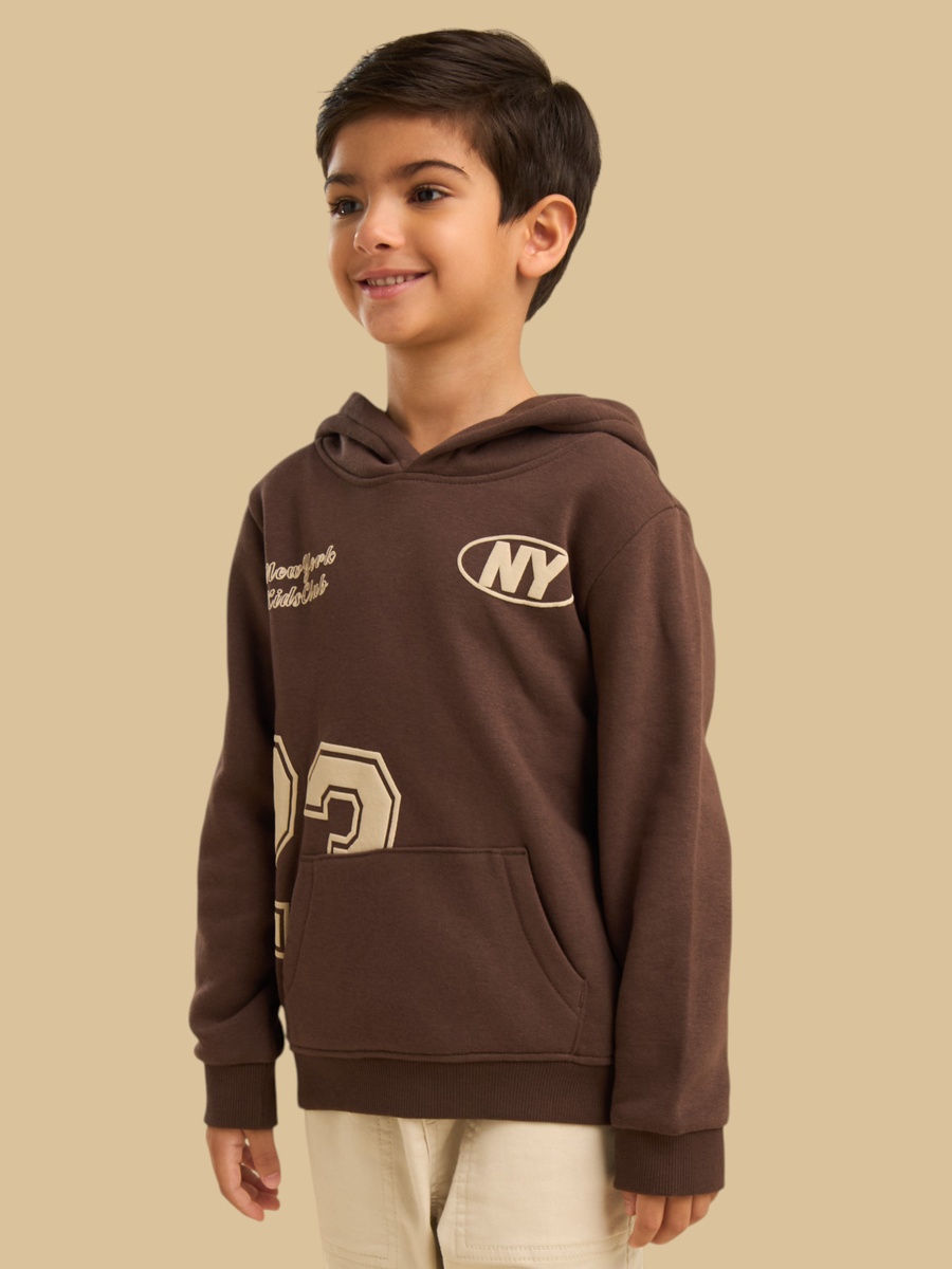 Varsity Applique Hooded Sweatshirt