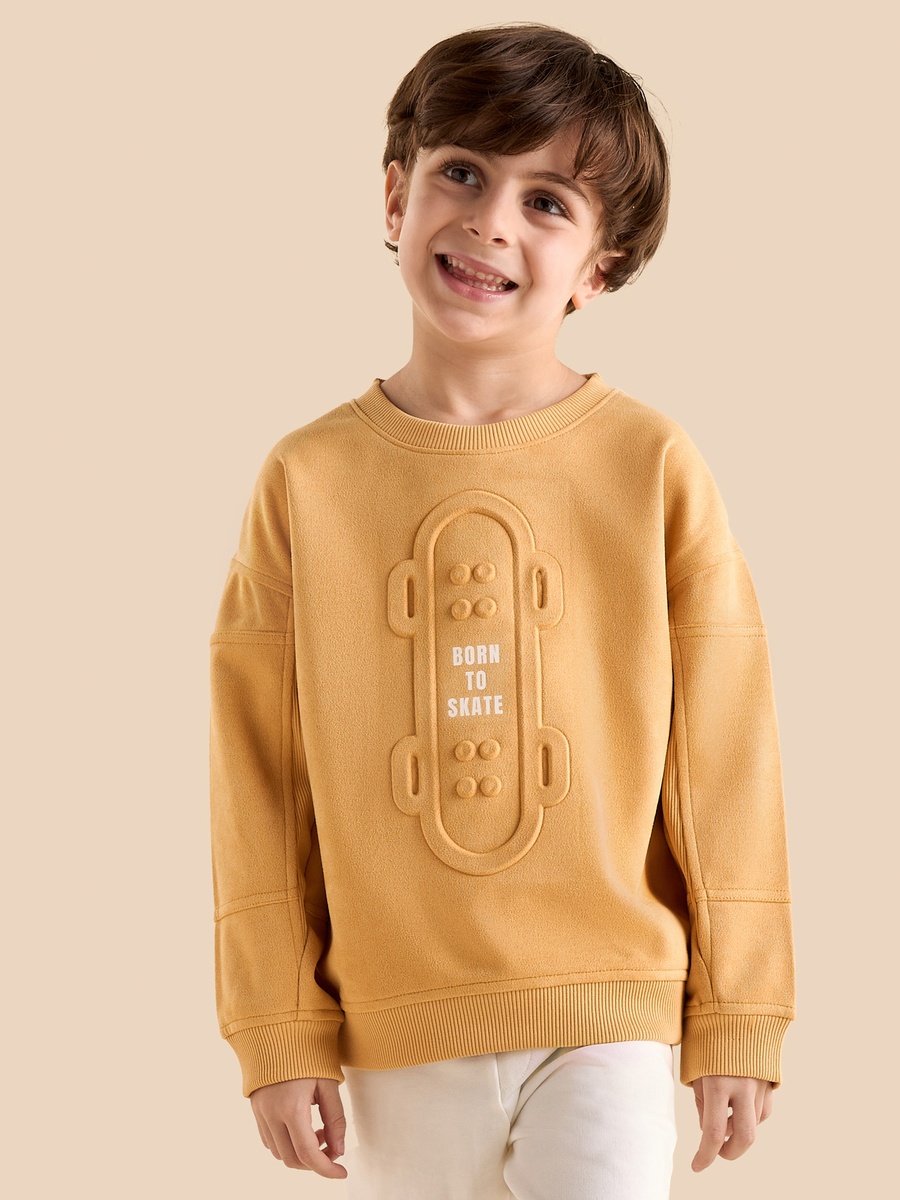 Embossed Suede Sweatshirt