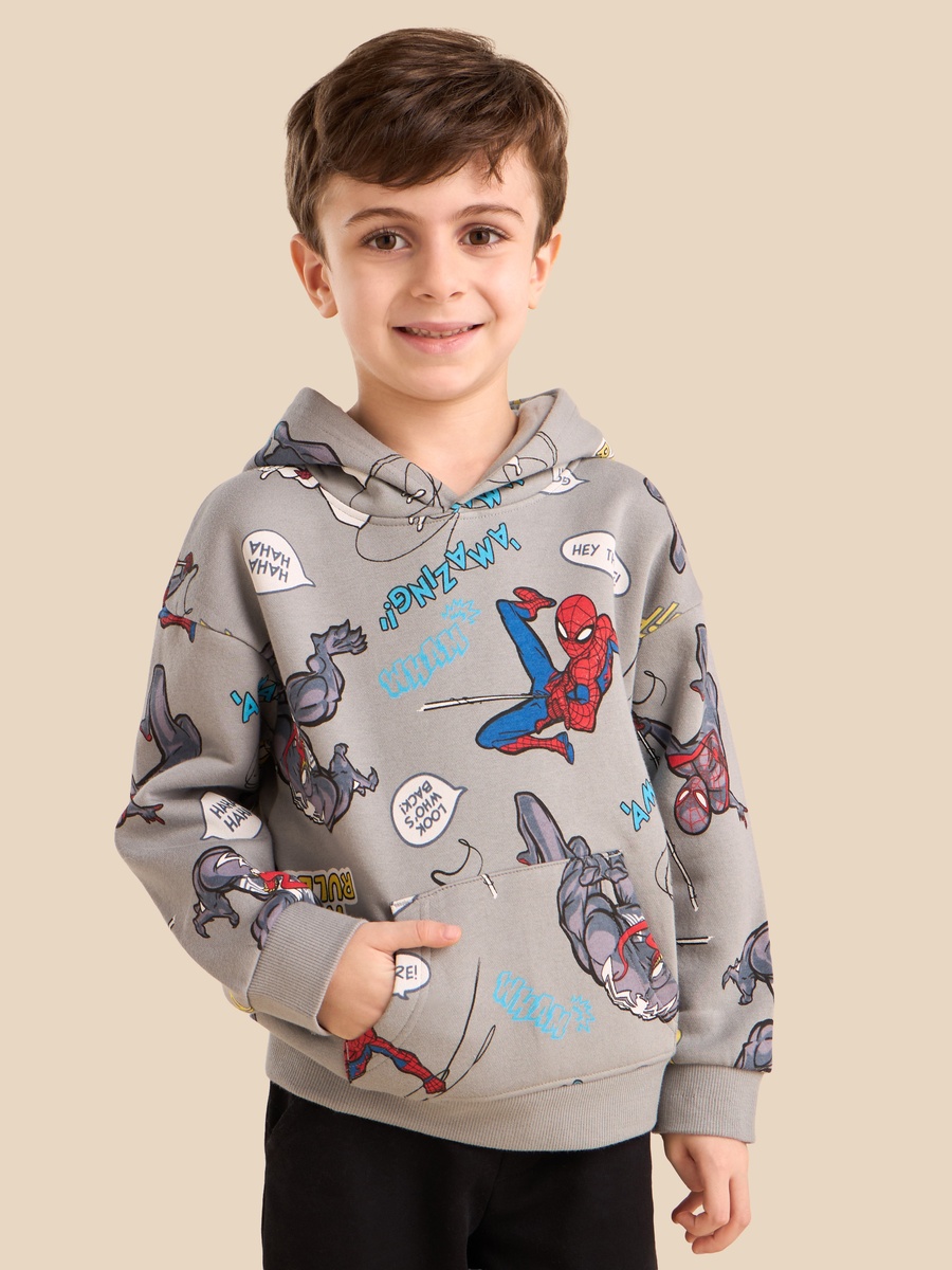 Marvel Print Hooded Sweatshirt