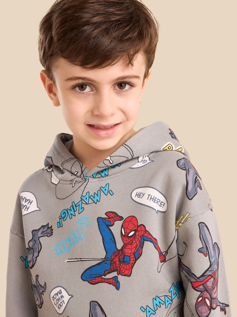 Marvel Print Hooded Sweatshirt
