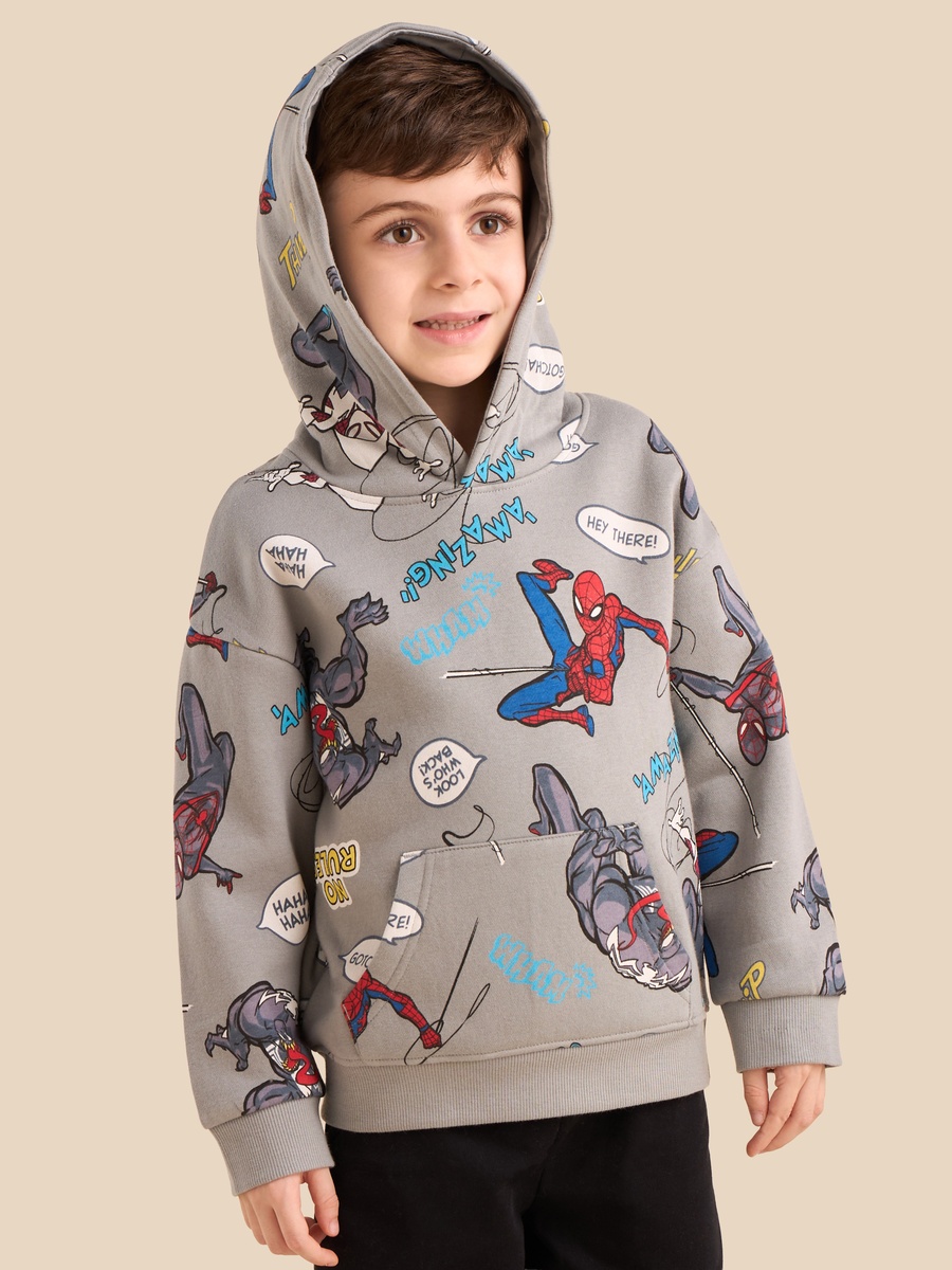 Marvel Print Hooded Sweatshirt