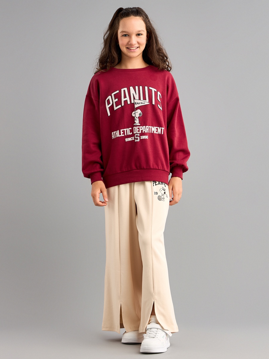 Peanuts Print Oversized Sweatshirt
