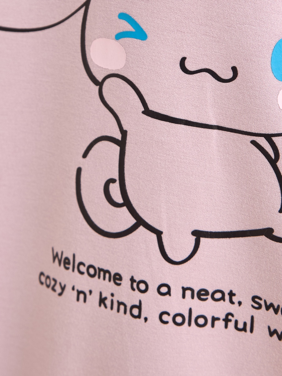 Cinnamoroll Print High Neck Oversized Sweatshirt