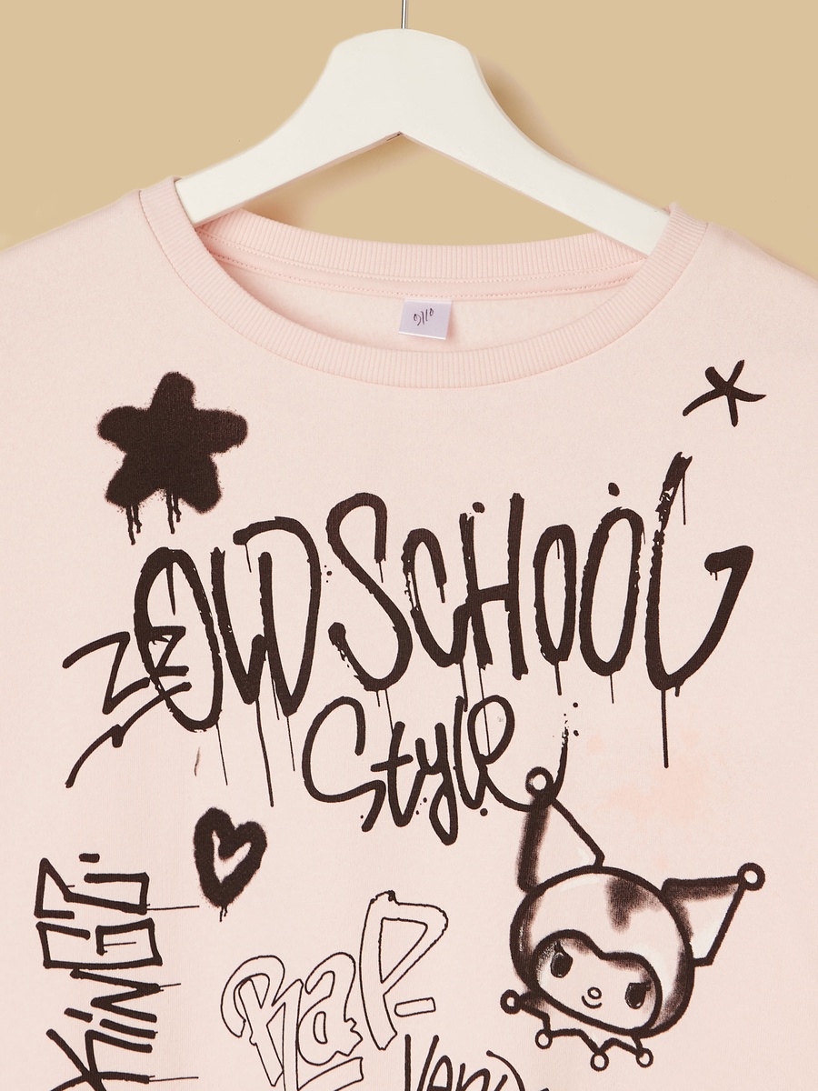 Hello Kitty and Kuromi Print Sweatshirt