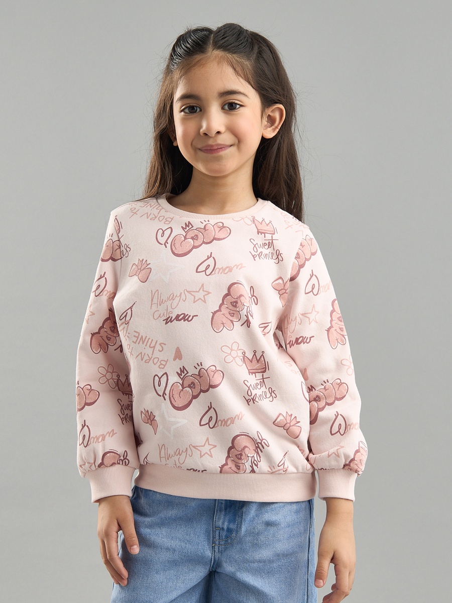 All-Over Graffiti Print Sweatshirt