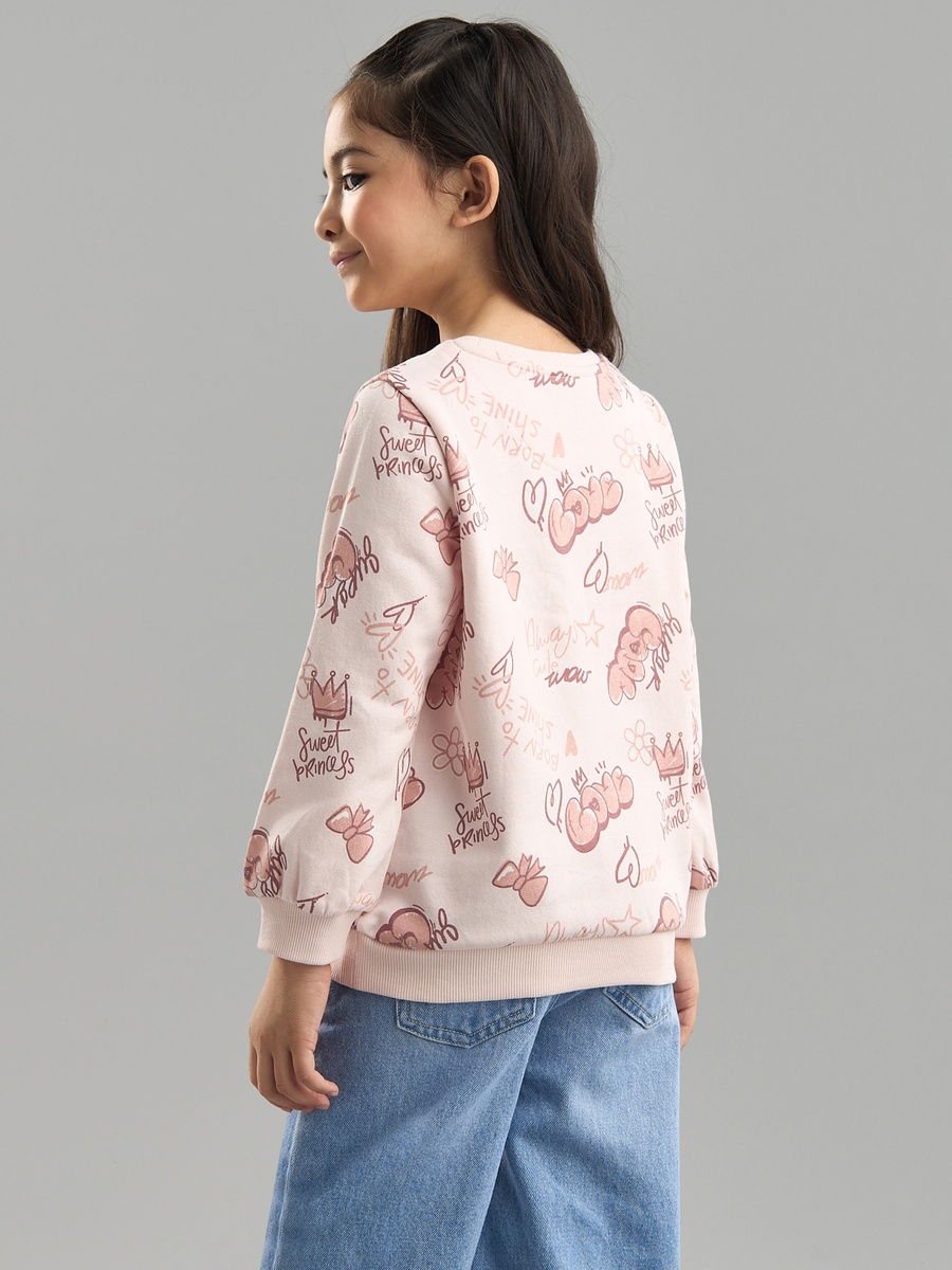 All-Over Graffiti Print Sweatshirt