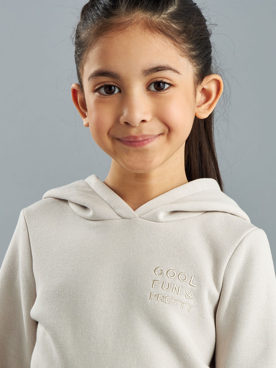 Embroidered Hoodie with Kangaroo Pocket
